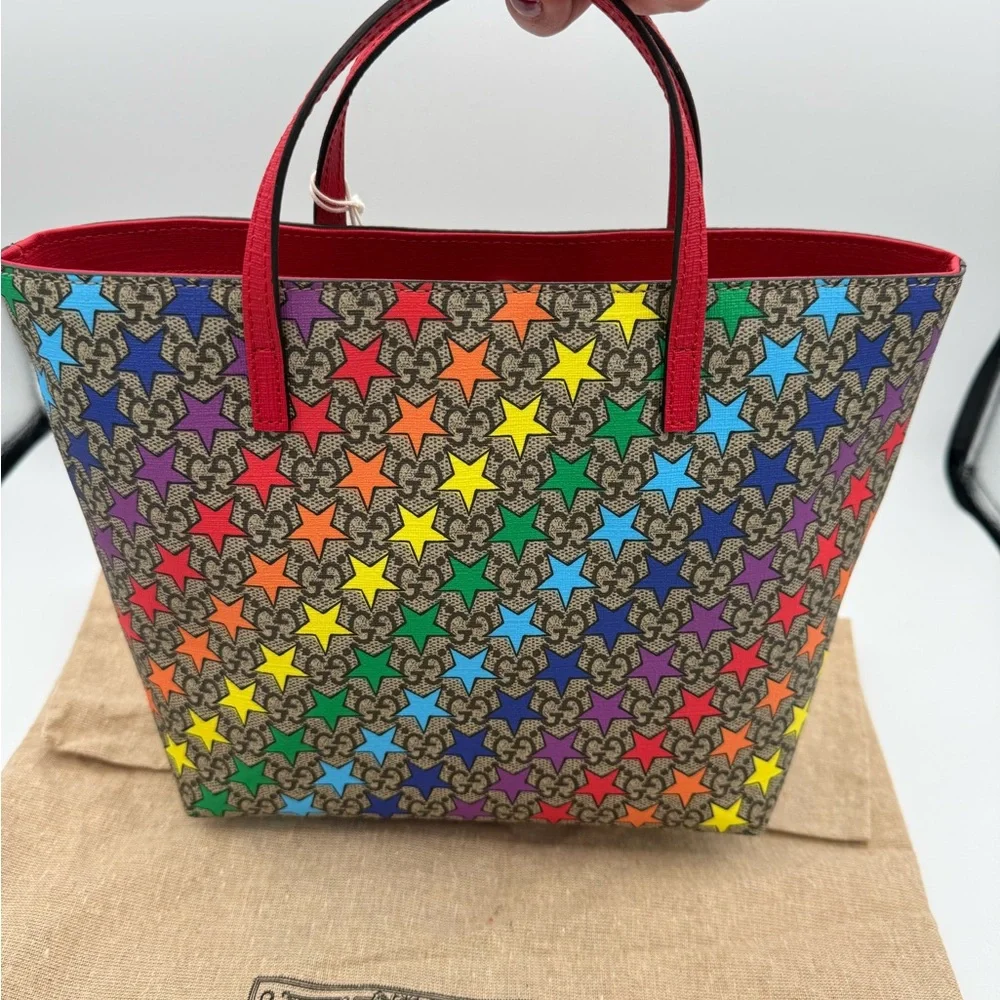 Gucci Rainbow Star GG Supreme Bag - with COA - Picture 3 of 13